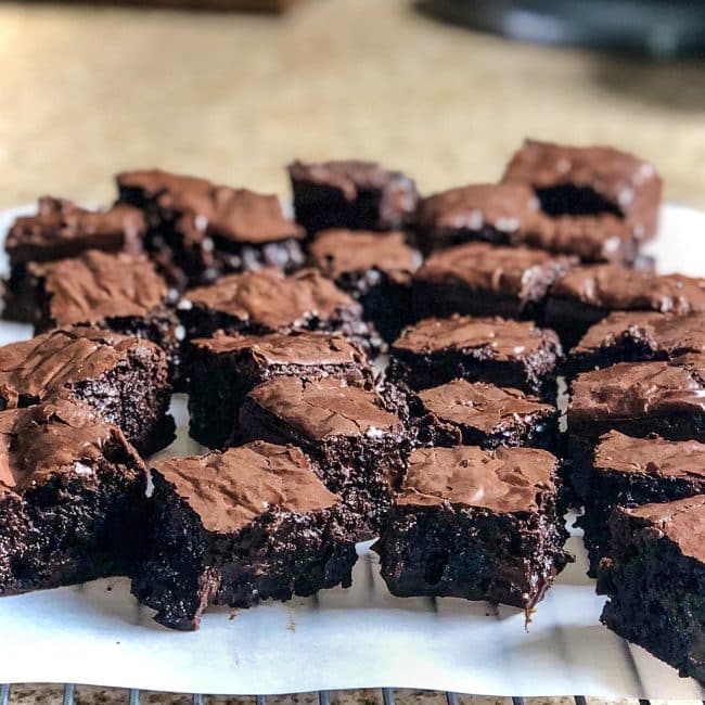 Thick, gooey, fudge, chocolate brown butter brownies